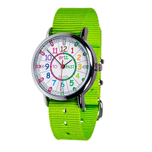 EasyRead Time Teacher Orologio da polso con lettura semplificata (versione  inglese), Lime, 1 : Amazon.it: Orologi