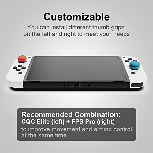 Image of Skull & Co. Skin, CQC and FPS Thumb Grip Set Joystick Cap Analog Stick Cap for Nintendo Switch Joy-Con Controller - Mario Red, 3 Pairs(6pcs)