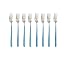 Blue Silver Dessert Fork 8p
