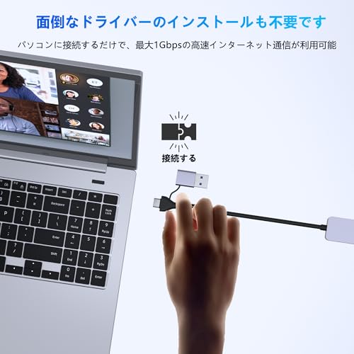 Aoyvsktv USB LAN変換アダプター AK-usba c lan-01 の商品画像 3
