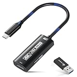 Guermok 4K USB3.0 ビデオキャプチャカード PD100W、4K@60FPSまたは2K@144FPS HDMI to USB-A/Cキャプチャカード ストリーミング用 パッド、タブレット、MacOS、Switch2/1、ノートパソコン、PC、カメラ、VR、ブラック