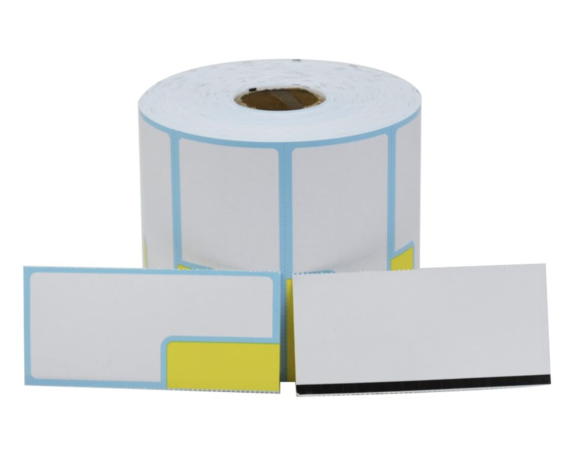Shelf Edge Thermal Colour Labels - Label Printer - Thermal Printer - Sticky Labels - Thermal Label Printer - Perforated Shelf Edge Price Tickets - Compatible with Thermal Label Printer โ Blue, Yellow