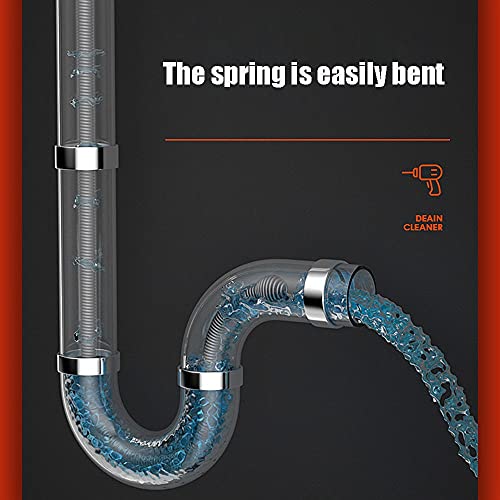 Elektrische Bagger Verstopte Wastafel, Toilet Afvoer Ontstopper, 3m Verlengpijp Toilet Verstopte Afvoer Ontstopper Gereedschap, voor Keuken, Badkamer, Verstopte Pijp QIU - Afbeelding 6