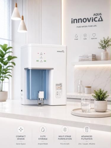 Image of Aqua Innovica 9-Stage RO Water Purifier with Alkaline, Copper, Zinc & LED UV | 10L Storage | TDS Controller | up to 3000 TDS | for Home & Office | Municipal & Borewell | NSF Certified