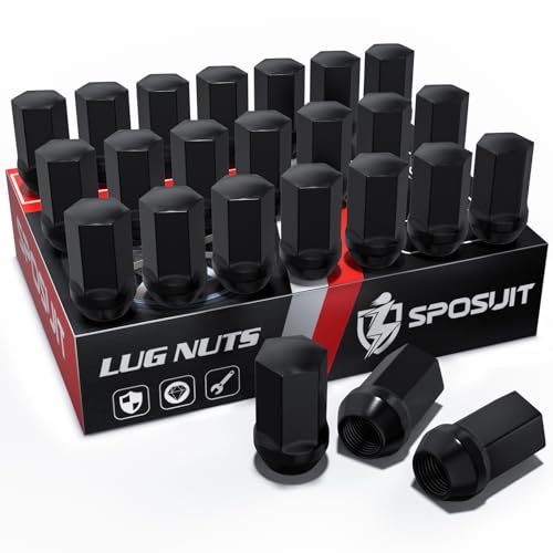 Image of Sposuit Lug Nuts Sposuit M14x1.5 Lug Nuts - Replacement for 2019-2024 Ram 1500 - OEM Factory Style Black Lug Nut(24 Pcs)