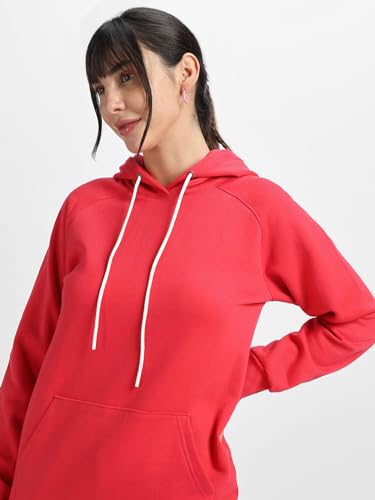 Image of JUNEBERRY Cotton Fleece Regular Fit Solid Sweatshirt Winter Wear Jumper Full Sleeve Hoodie for Women (Sizes- S to 3XL)