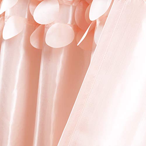 Lush Decor Circle Dream Window Curtains Panel Set for Living Dining Room, Bedroom (Pair), 54" W x 63" L, Blush - Image 4