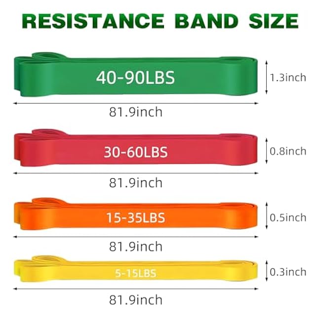 Resistance Bands for Working Out, Pull Up Assist Bands Set, Workout for Women and Men, Exercise Bands,Training, Plasticity, Physical Therapy at Home/Gym