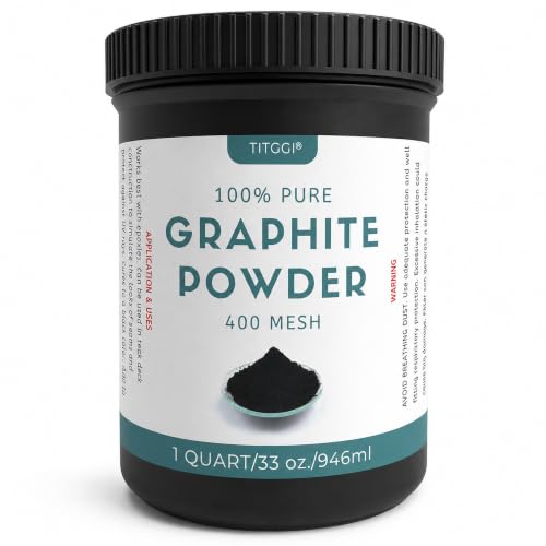 TITGGI Graphite Powder, 1 Quart Jar, Fine Black Graphite Raw