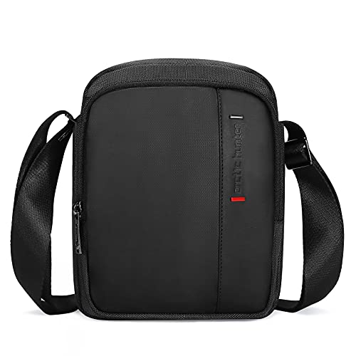 UBORSE Sac Bandoulière Homme Sacoche Imperméable Sac Cartable Besace Crossbody en Nylon pour Les Loisirs Sport Travail Voyage (Noir,18 * 8 * 22cm) Cover