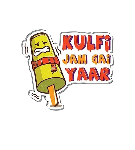 Image of Wooden Kulfi Jam GAI Yaar Fridge Magnet for Refrigerator Home, Kitchen and Office Decoration Multicolor