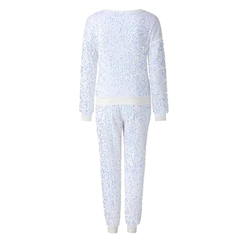 SLENDIPLUS Senhoras outono e inverno lantejoulas pequena fragrância lazer esportes longo suéter lápi