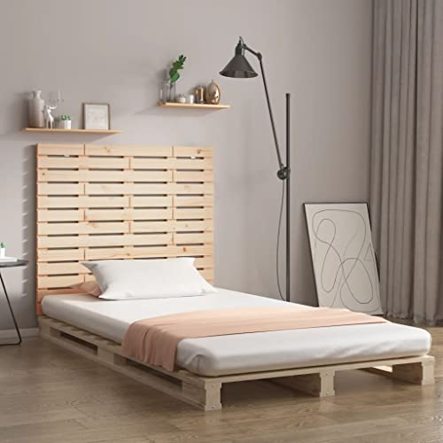 LLEZKBR Camas y accesorios, cabeceros y estribos, cabecero de pared, 141 x 3 x 91,5 cm, madera maciza de pino