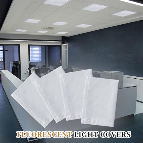 Image of VIHOSE 4 Pcs 2 x 2 Feet Fluorescent Light Covers for Ceiling Lights Classroom Magnetic Light Filters for Reducing Harsh Glare Flicker for Office Classroom Home Drop Ceiling(Solid Style)