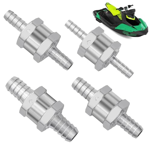 Clapet Anti Retour Gasoil,Alliage d'aluminium Clapet Ant Retour,Clapet Anti Retour Essence pour Essence Diesel Huile Car Chrome Eau Auto Carburateur Systèmes...