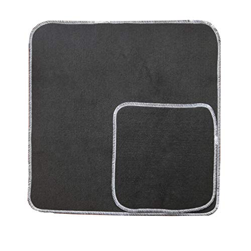 MORIE 不燃シート バーナーシート 溶接火花受けシート カーボンフェルト生地 2枚セット ストーブ・焚き火台用 耐火 防炎 養生 超軽量 25cm×25cmと45cm×45cm