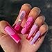 Makartt Poly Nail Gel Kit Pink Hard Gel Beauty Gift Sets with Slip Solution Mini Nail Lamp Jelly Glitter Nails Technician Kit 15ML Full Size x 6PCS