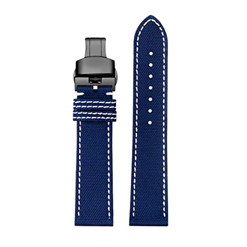[MMUKNRMHH] ���v�o���h 22mm/24mm �����Y �i�C���� �{�v �X�v���C�V���O �E�H�b�`�X�g���b�v �_�C�r���O �X�|�[�c �X�}�[�g�E�H�b�`�p(Blue Black Butterfly-22mm)