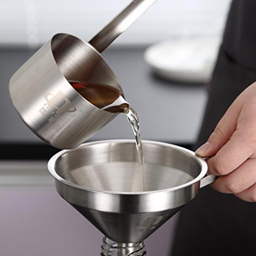 Dipper de vinho, medida para servir cerveja, colher de molho pendurada, concha com gancho, 250 ml