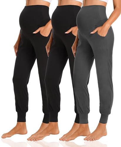 Image of V VOCNI Women's Maternity Joggers Pants Pregnancy Sweatpants