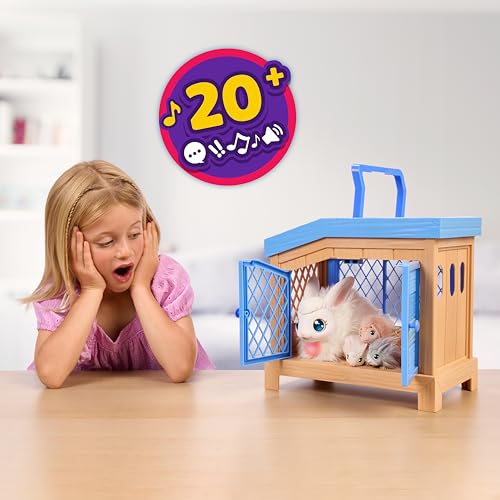 Little Live Pets Mama Surprise - Bunny Amazon Exclusive | Feed & Nurture Mama. Magically Has 3 Babies! Interactive Mama Bunny & Hutch Playset. 20+ Sounds & Reactions. for Kids Ages 4+ - Image 3
