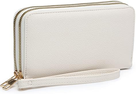 XB Wristlet Clutch Wallet for Women Zip Around Cellphone Small Purse with RFID Card Holder Large Capacity Leather Handbag