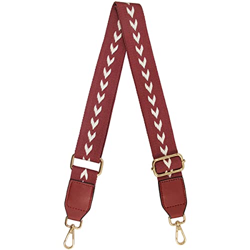 Image of Duwi Wide Handbag&Purse Strap Jacquard Woven Guitar Style Multicolor Replacement Strap Canvas Adjustable Crossbody Bag Strap