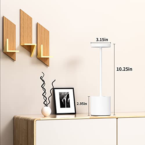 SAKRINGT 2 Pack Cordless Table Lamp Rechargeable,5000mAh Battery Operated Portable LED Table Light,Dimming Desk Lamp for Patio/Restaurant/Outdoor