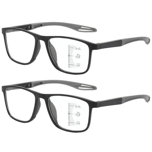 DtgEcd Bifocal Reading Glasses, Progressive Multifocal Glasses for Men, Varifocal Glasses with Blue Light Filter, Auto Focus Reading Glasses, Multifocal Glasses, 13.8 x 4.3 cm