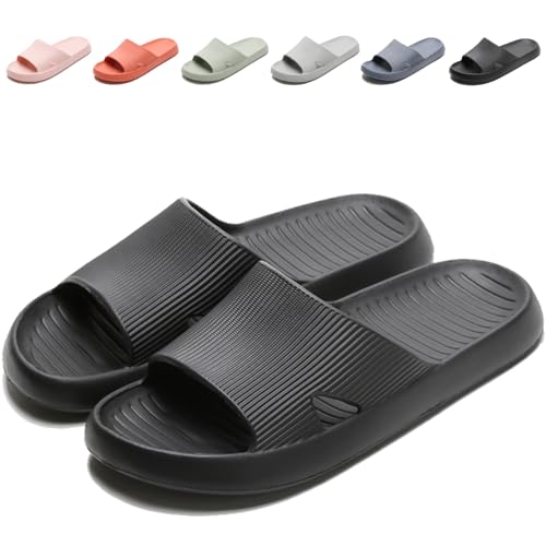 Anmerl Badelatschen für Herren und Damen - Rutschfeste Schnell Trocknender Badeschlappen, Weiche & Ultraleichte Hausschuhe Badeschuhe Sandalen für Sommer, Innen/Außen