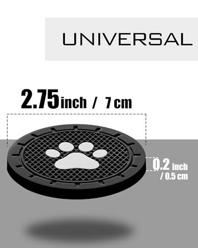 Portavasos para auto silicona huella 4 unidades negro miniatura 3