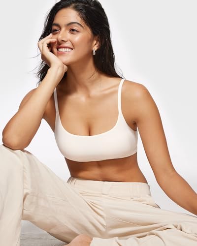 Image of INLYRIC Women's Inbarely Bralettes Cami Bras No Underwire Wireless Seamless Unlined Comfort Sports Bra