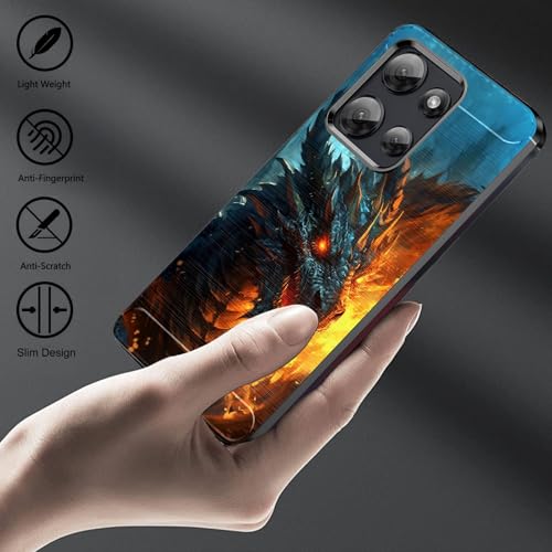 RUUHLJLET Designed for Motorola Moto G Power 2025 6.8" 2025 Case,Brushed Texture Soft TPU Slim Fit Protective Phone Cover,Dragon - image 3