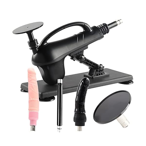 Fredorch Neue Upgrad Sexmaschine mit 3XLR Aufsätzen, Extrem Stoßfunktion Liebesmaschine, Tragbares Maschinen Gun mit Anal Dildo Sexspielzeug für Männer Frauen und Paare