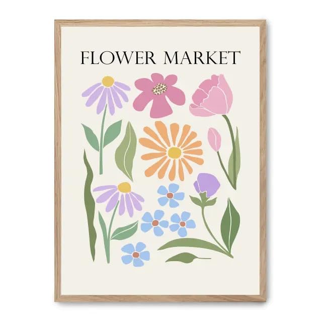 Cuadro flower market iv poster floral pour decoration interieure moderne FASE5