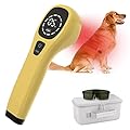 iKeener Pet/Vet Therapy Device,Cold Laser Therapy Relieve Animal's Muscle Joint Pain,Portable Handheld Red Light Therapy Device,with 650nm and 808nm Wavelength,for Dogs,Cats,Horses and Others (Gold)