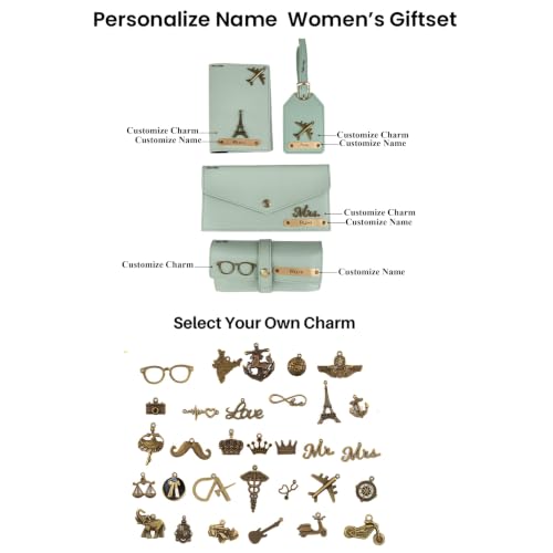 Image of AICA Personalized Name & Charm Sunglass Cover Giftset for Women