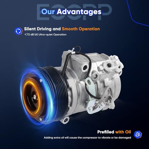Image of ECCPP AC Compressor 2008-2009 Fit for Toyota Sequoia 4.7L AC Compressor with Clutch