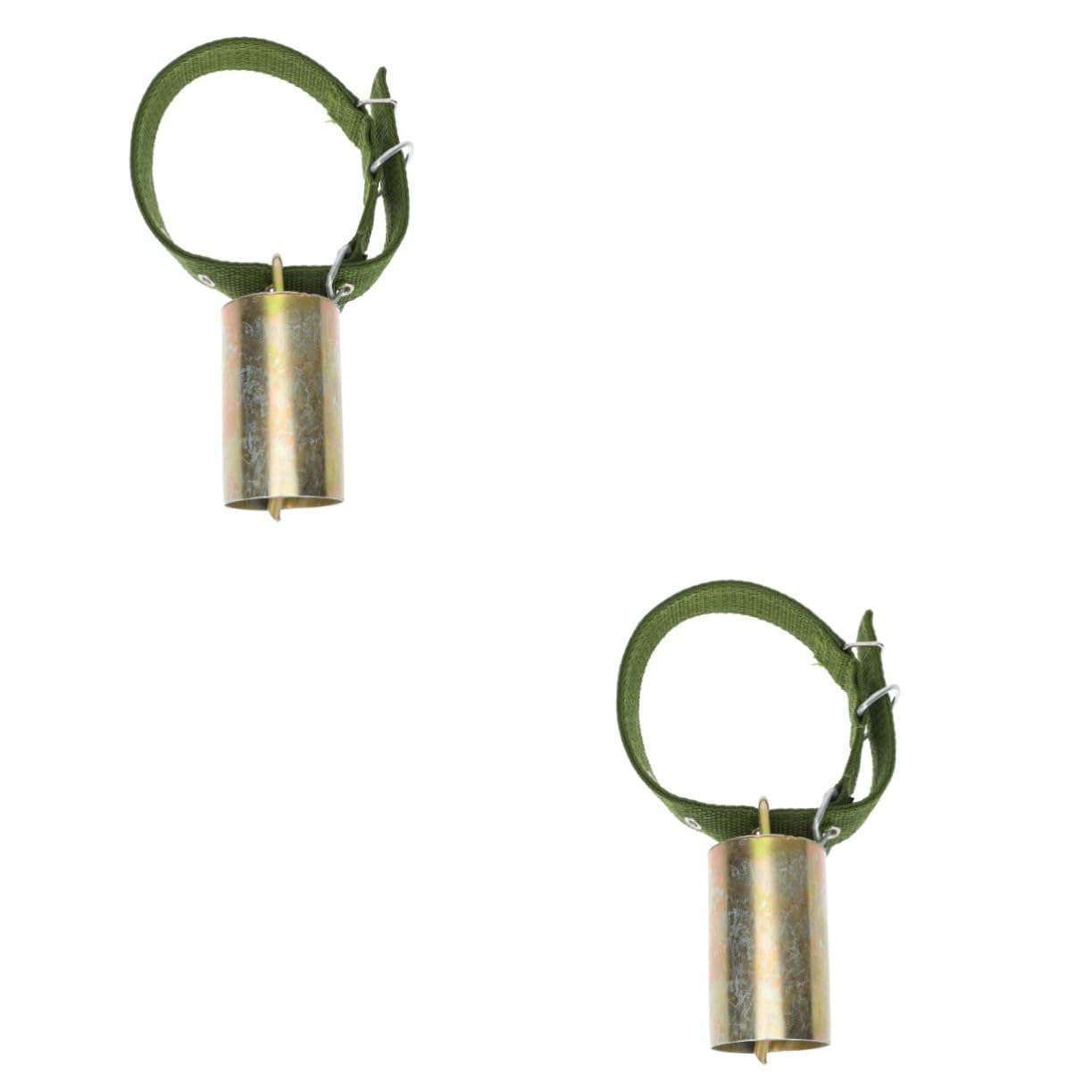 WOONEKY 2 Pcs Cattle and Sheep Grazing Bell Cow Bells for Animals Pet Grazing Bells Cow Grazing Bell Wedding Bells for Ringing at Wedding Cow Neck Strap Sheep and Goat Bell Oxford Cloth