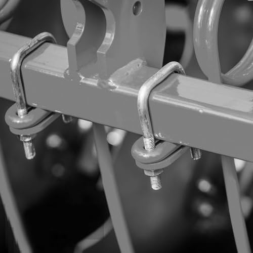 LOMUG 4 x Bügelschrauben M10 U Schrauben 80mm x 150mm Bolzen mit 8 Gegenplatte, Bügelbolzen U Bügelschelle Edelstahl mit Muttern, Rahmenplatte, runde Unterlegscheiben, Vierkant-Bügel, U Bolzen