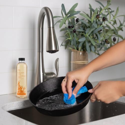 Image of Outset Cast Iron Soap, Natural Cast Iron Cleaner and Rust Remover, 8 Ounces | Easily Clean & Remove Rust From Your Cast Iron Pans | Soap For Restoring Cast Iron Cookware | 100% Natural | Cleaning Gadget