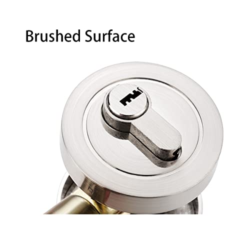 Qrity Single Zylinder Riegel Griffloses Schloss Unsichtbares Schloss Türschloss aus Holz, Moderne Türschlösser, Türriegel, Zylinderschloss, Zinklegierung, mit Schlüssel