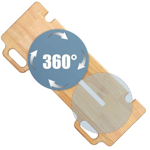 Slide Transfer Board with 360° Turntable,Slide Board MakeTransfers Easier,Heavy-Duty Sliding Board