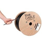 Marque : True Cable TRUE CABLE Câble Ethernet Cat6A à enfouissement direct en vrac, 304,8 m, noir, imperméable, CMX, cuivre nu massif 23 AWG, 750 MHz, PoE++ 100 W, UTP non blindé, certifié ETL