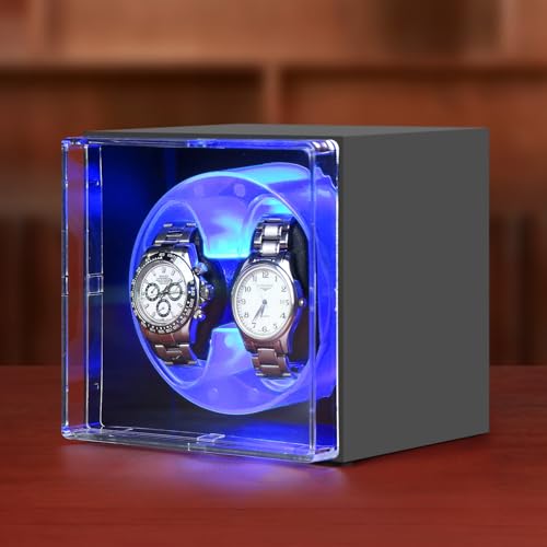DRIKLUX Automatic Watch Winder, Super Quiet, LED Lighting Effect, Five-Speed Control Mode, Supporting 99% Watch Winding in The Market