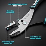 DURATECH 8 Inch Slip Joint Pliers, Pliers Tool with Comfortable TPR Handle, High Carbon Steel, Strong Sharp Teeth, Pliers for Tightening, Loosening and Gripping Nuts and Bolts - Image 5