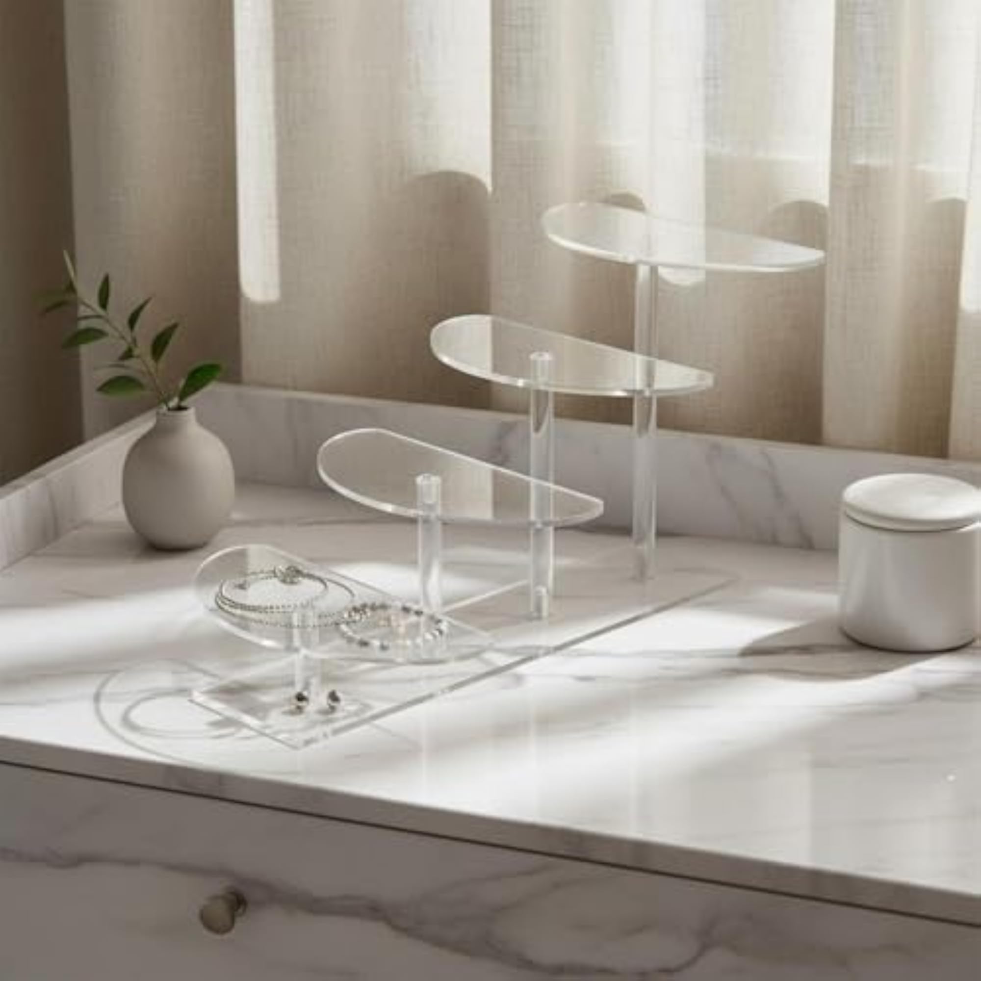 Acrylic Display Riser Multi-Tier Design Shelf Organizer