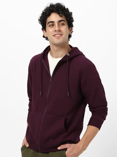Image of Neostreak Men's Cotton Hooded Neck Zippered Sweatshirt