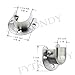 FYTRONDY Stainless steel Wardrobe Closet Rod Bracket, U-Shaped Open type Socket bracket, Shower Curtain Rod Pole End Supports Sockets Flange (1-1/4 INCH, 4 PACK)