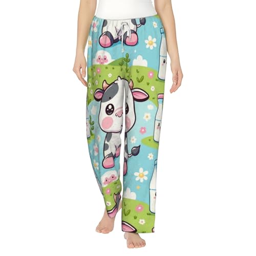 Pantalon flanelle vache femme doux comme une caresse d'hiver